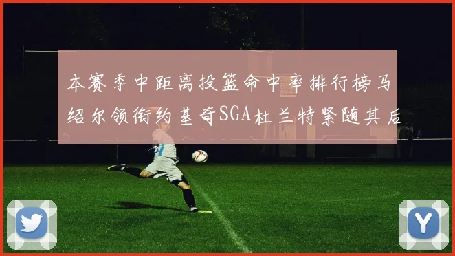 本赛季中距离投篮命中率排行榜马绍尔领衔约基奇SGA杜兰特紧随其后
